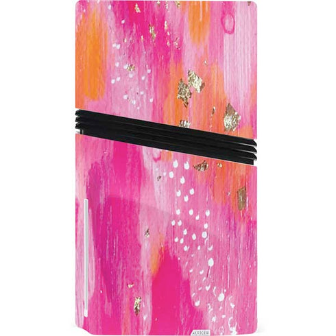 Gold Dust by Etta Vee PS5 Pro Disk Console Skin